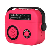 For AirPods 3 Radio Style Wireless Bluetooth Earphones Shockproof Protective Case(Rose Red)