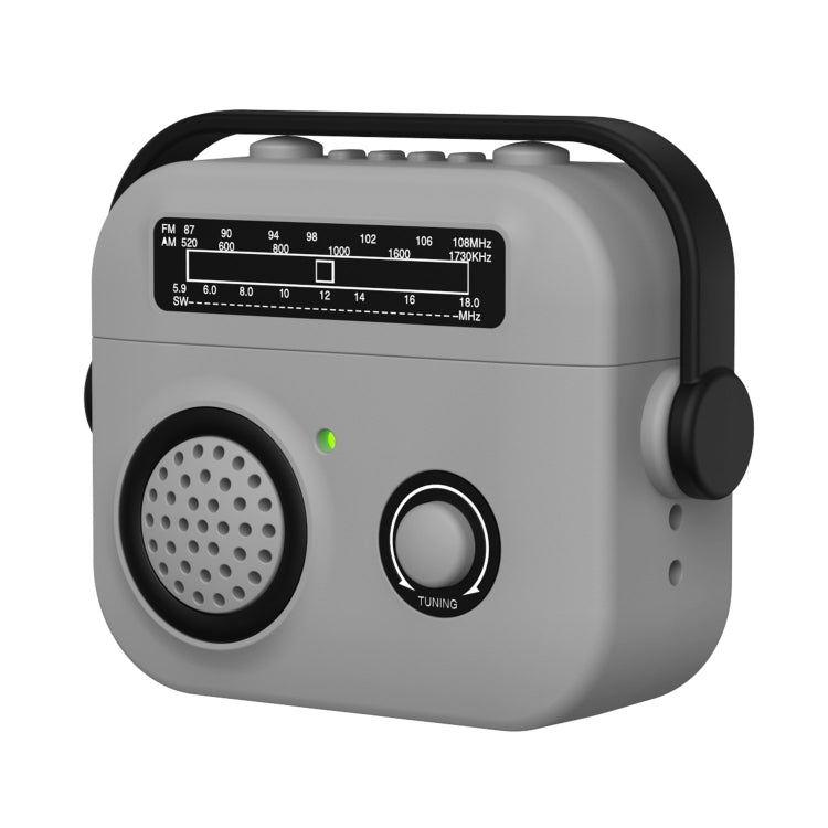 For AirPods 3 Radio Style Wireless Bluetooth Earphones Shockproof Protective Case(Light Grey)