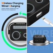 For AirPods Pro Radio Style Wireless Bluetooth Earphones Shockproof Protective Case(Black)