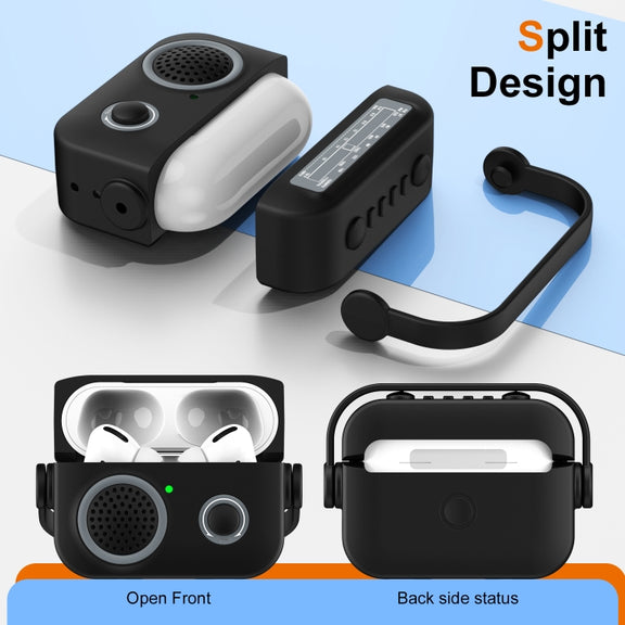 For AirPods 3 Radio Style Wireless Bluetooth Earphones Shockproof Protective Case(Dark Grey)