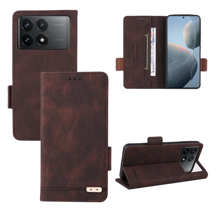 For Redmi K70 / K70 Pro Magnetic Clasp Leather Phone Case(Brown)
