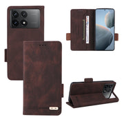For Redmi K70 / K70 Pro Magnetic Clasp Leather Phone Case(Brown)