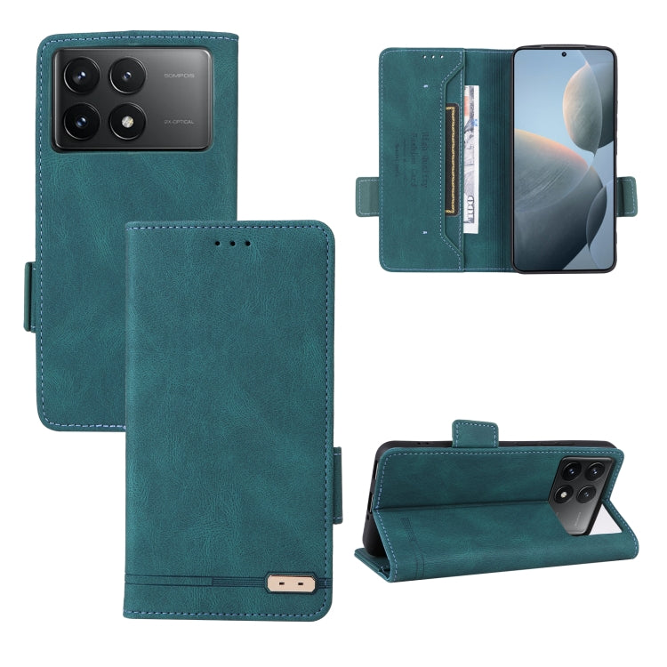 For Redmi K70 / K70 Pro Magnetic Clasp Leather Phone Case(Green)