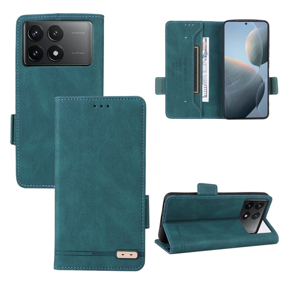 For Redmi K70 / K70 Pro Magnetic Clasp Leather Phone Case(Green)