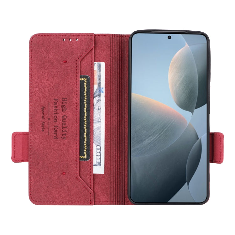 For Redmi K70 / K70 Pro Magnetic Clasp Leather Phone Case(Red)