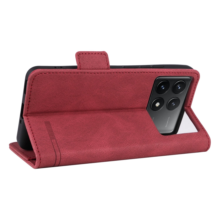 For Redmi K70 / K70 Pro Magnetic Clasp Leather Phone Case(Red)