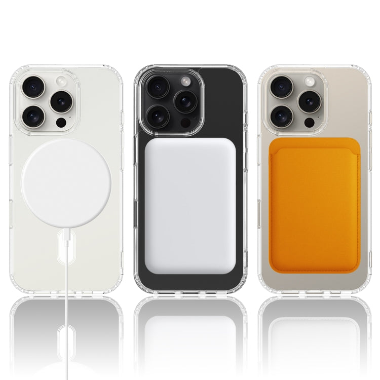 For iPhone 16 Pro Max MagSafe Clear Acrylic PC Hybrid TPU Phone Case(Transparent)
