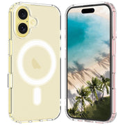 For iPhone 16 MagSafe Clear Acrylic PC Hybrid TPU Phone Case(Transparent)