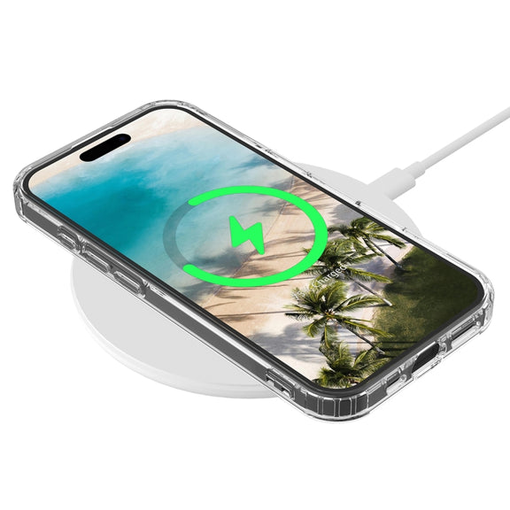 For iPhone 16 MagSafe Clear Acrylic PC Hybrid TPU Phone Case(Transparent)