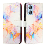 For Blackview A52 PT003 Marble Pattern Flip Leather Phone Case(Galaxy Marble White)