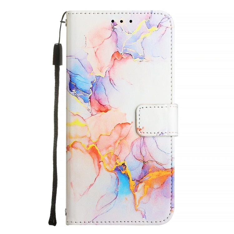 For Blackview A52 PT003 Marble Pattern Flip Leather Phone Case(Galaxy Marble White)