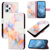 For Blackview A53 PT003 Marble Pattern Flip Leather Phone Case(Galaxy Marble White)