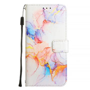 For Blackview A53 PT003 Marble Pattern Flip Leather Phone Case(Galaxy Marble White)