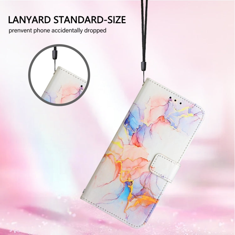For Blackview A53 PT003 Marble Pattern Flip Leather Phone Case(Galaxy Marble White)