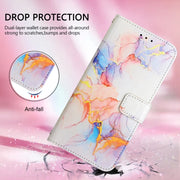 For Blackview A53 PT003 Marble Pattern Flip Leather Phone Case(Galaxy Marble White)