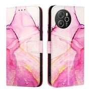 For Blackview Shark 8 PT003 Marble Pattern Flip Leather Phone Case(Pink Purple Gold)