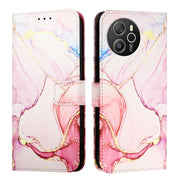 For Blackview Shark 8 PT003 Marble Pattern Flip Leather Phone Case(Rose Gold)