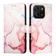 For Blackview Wave 6C PT003 Marble Pattern Flip Leather Phone Case(Rose Gold)
