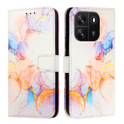 For Blackview Wave 6C PT003 Marble Pattern Flip Leather Phone Case(Galaxy Marble White)