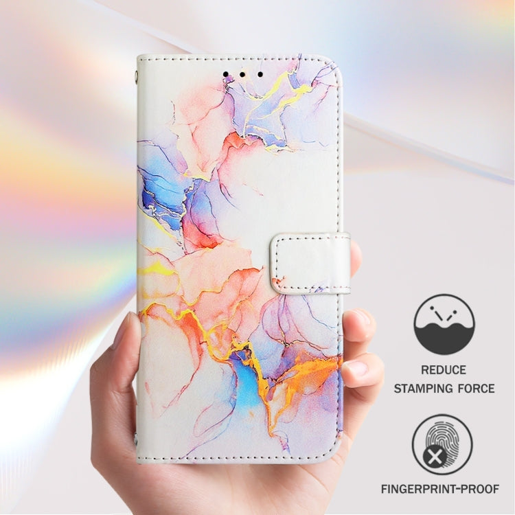 For Blackview Wave 6C PT003 Marble Pattern Flip Leather Phone Case(Galaxy Marble White)
