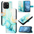 For Blackview Wave 6C PT003 Marble Pattern Flip Leather Phone Case(Green) - More Brand by PMC TechLife | Online Shopping South Africa | PMC TechLife | Buy Now Pay Later Mobicred
