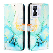 For Blackview Color 8 PT003 Marble Pattern Flip Leather Phone Case(Green)