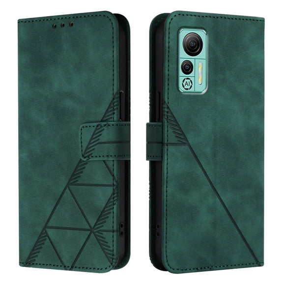 For Ulefone Note 14 Crossbody 3D Embossed Flip Leather Phone Case(Green)