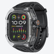 For Apple Watch Ultra 2 49mm Modified PC Hybrid TPU Watch Case Band(Black Clear Black) - Watch Cases by PMC TechLife | Online Shopping South Africa | PMC TechLife | Buy Now Pay Later Mobicred