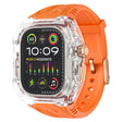 For Apple Watch Ultra 2 49mm Modified PC Hybrid TPU Watch Case Band(Orange Transparent) - Watch Bands by PMC TechLife | Online Shopping South Africa | PMC TechLife | Buy Now Pay Later Mobicred