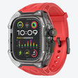 For Apple Watch Ultra 2 49mm Modified PC Hybrid TPU Watch Case Band(Red Clear Black) - Watch Bands by PMC TechLife | Online Shopping South Africa | PMC TechLife | Buy Now Pay Later Mobicred