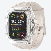 For Apple Watch Ultra 2 49mm Modified PC Hybrid TPU Watch Case Band(Starlight Transparent)
