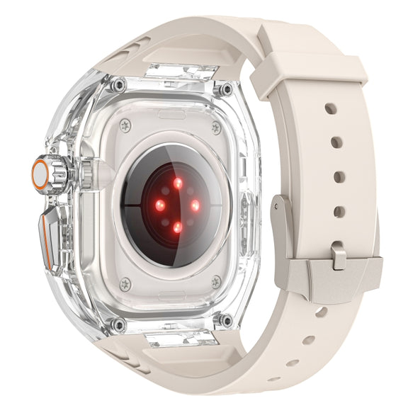 For Apple Watch Ultra 2 49mm Modified PC Hybrid TPU Watch Case Band(Starlight Transparent)