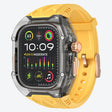 For Apple Watch Ultra 2 49mm Modified PC Hybrid TPU Watch Case Band(Yellow Clear Black) - Watch Bands by PMC TechLife | Online Shopping South Africa | PMC TechLife | Buy Now Pay Later Mobicred