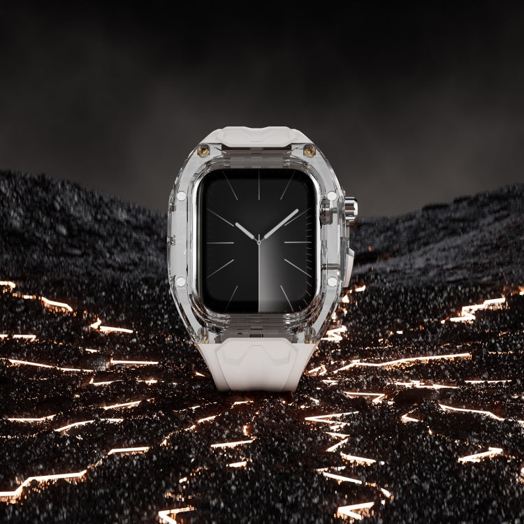 For Apple Watch Series 9 45mm Modified PC Hybrid TPU Watch Case Band(Starlight Transparent)