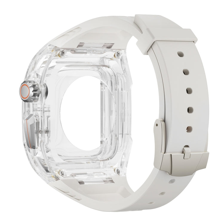 For Apple Watch Ultra 49mm Modified PC Hybrid TPU Watch Case Band(Starlight Transparent)