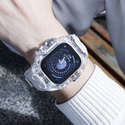 For Apple Watch Ultra 49mm Modified PC Hybrid TPU Watch Case Band(Starlight Transparent)