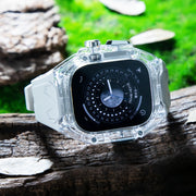 For Apple Watch Ultra 49mm Modified PC Hybrid TPU Watch Case Band(Starlight Transparent)