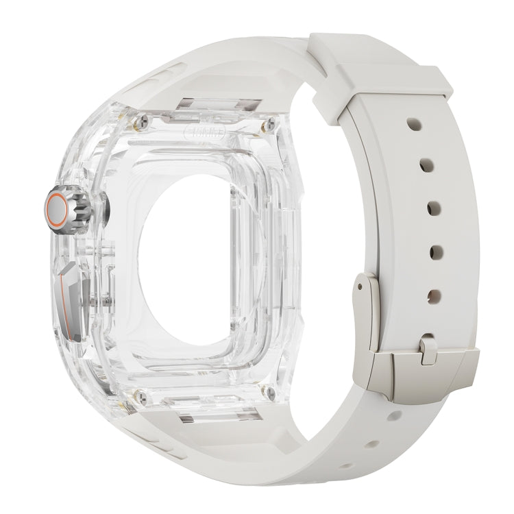 For Apple Watch SE 2022 44mm Modified PC Hybrid TPU Watch Case Band(Starlight Transparent)