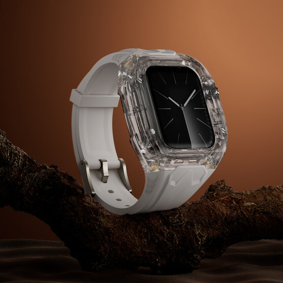 For Apple Watch Series 7 45mm Modified PC Hybrid TPU Watch Case Band(Starlight Transparent)