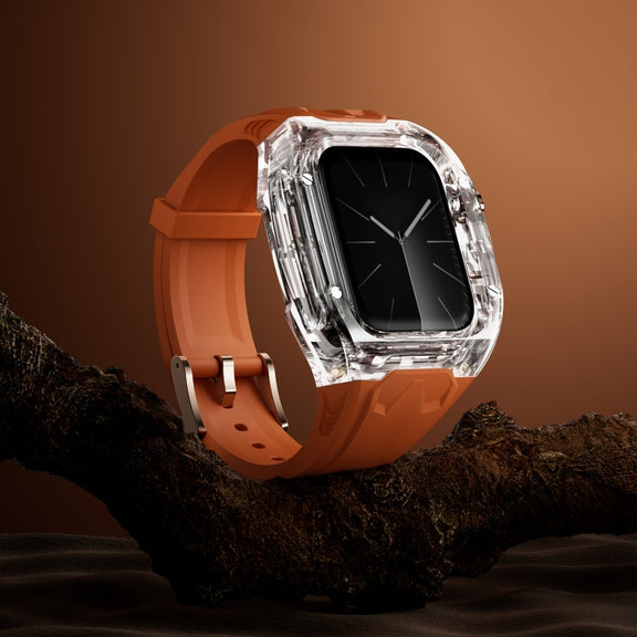 For Apple Watch Series 6 44mm Modified PC Hybrid TPU Watch Case Band(Starlight Transparent)