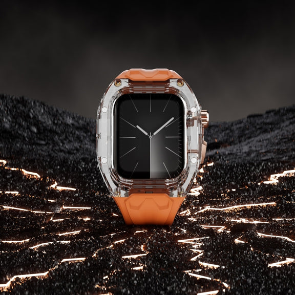 For Apple Watch Series 6 44mm Modified PC Hybrid TPU Watch Case Band(Starlight Transparent)