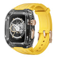 For Apple Watch Series 5 44mm Modified PC Hybrid TPU Watch Case Band(Yellow Clear Black) - free shipping - PMc TechLife - Order now!