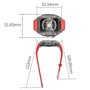 For Apple Watch Series 4 44mm Modified PC Hybrid TPU Watch Case Band(Red Clear Black)