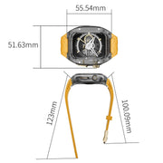 For Apple Watch Series 4 44mm Modified PC Hybrid TPU Watch Case Band(Yellow Clear Black)