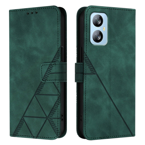For Blackview A52 Crossbody 3D Embossed Flip Leather Phone Case(Green)