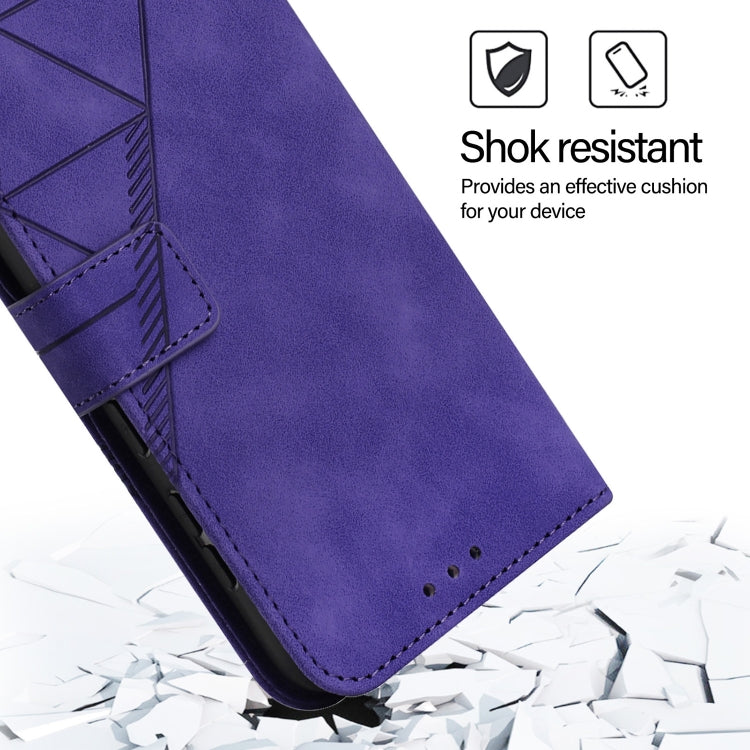 For Blackview A52 Crossbody 3D Embossed Flip Leather Phone Case(Purple)