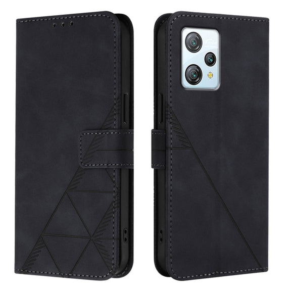 For Blackview A53 Crossbody 3D Embossed Flip Leather Phone Case(Black)