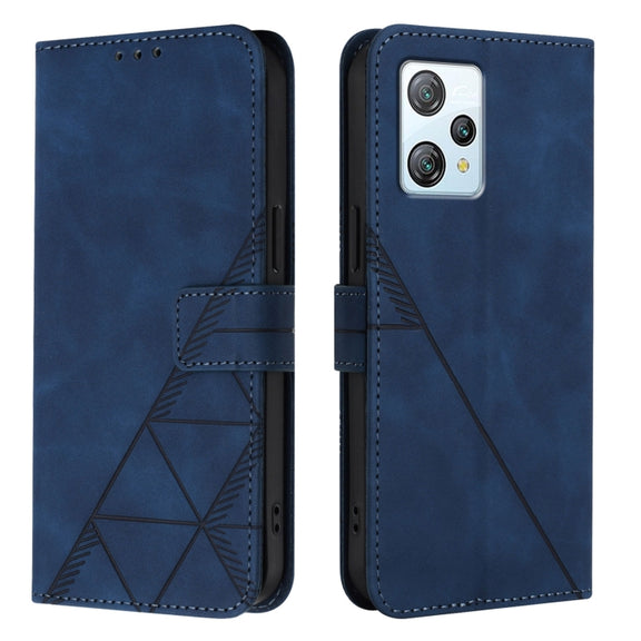 For Blackview A53 Crossbody 3D Embossed Flip Leather Phone Case(Blue)