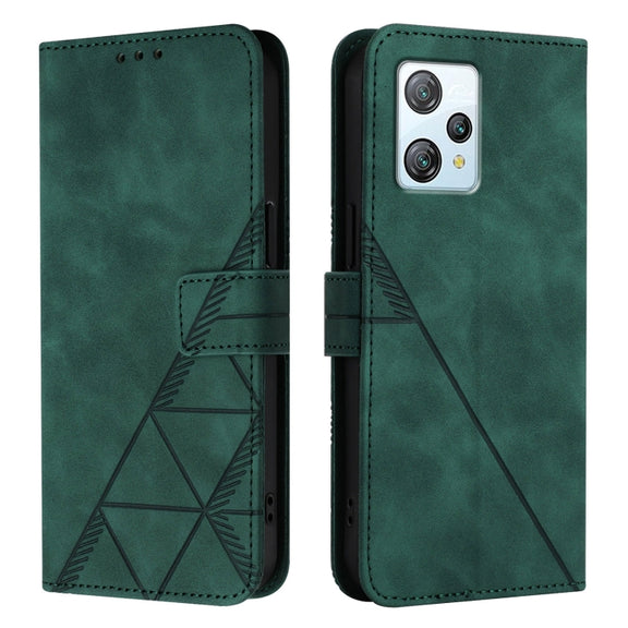 For Blackview A53 Crossbody 3D Embossed Flip Leather Phone Case(Green)