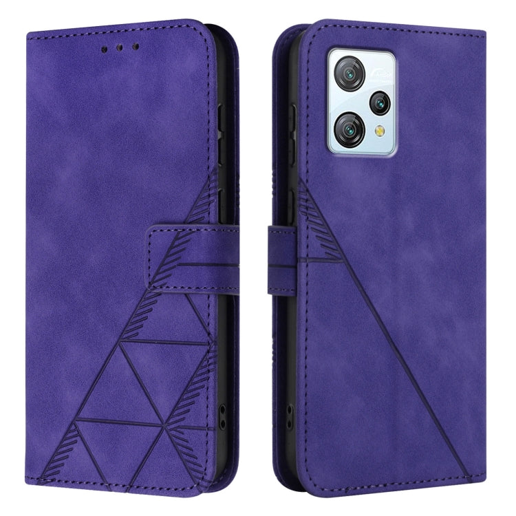 For Blackview A53 Crossbody 3D Embossed Flip Leather Phone Case(Purple)